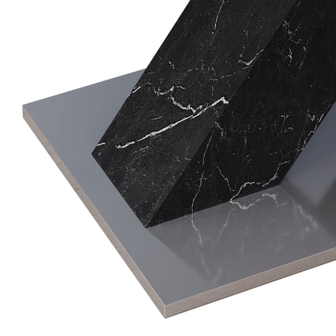 Modern Rectangle Dining Table With Stretchable TopAnd X Shape Legs