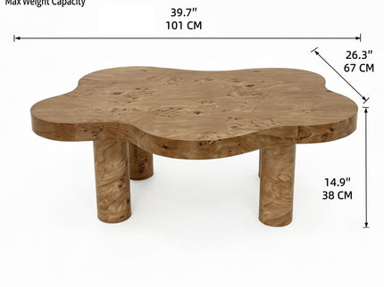 Cloud Shaped Coffee Table With 4 Round Legs