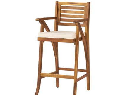 Barstool With Soft Curved Lines And Sturdy Frame (Set of 2) - Brown