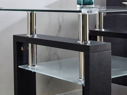 Clear Glass Top Side Table, Modern Design For Home