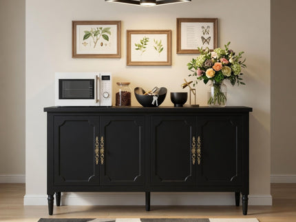 Vintage Buffet Cabinet With Adjustable Shelves