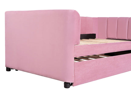 Upholstered Daybed With Ergonomic Design Backrest