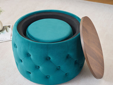Nesting Ottomans 2 Piece With Tray, 4 In 1 Function