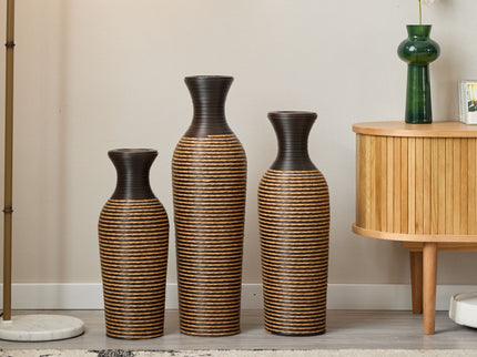 Classic And Neat Floor Vase, High Independent Flower Stand (Set of 3)
