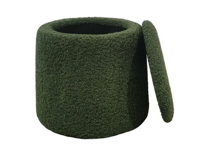 Elegant Round Storage Ottoman Upholstered