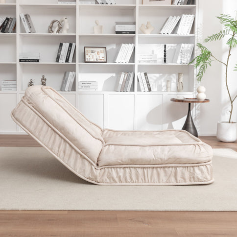 Upholstered Human Dog Bed And Pets, Bean Bag Floor Sofa With Massage Pillow, 5 Adjustable Positions & 2 Soft Pillows
