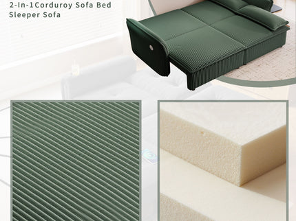 2 In 1 Convertible Sofa Bed, Multi Functional Living Room Furniture