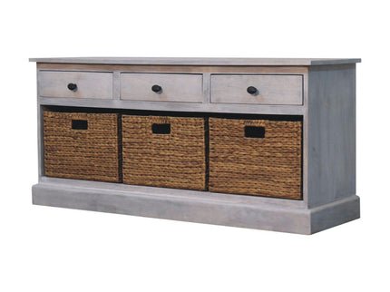 Basket Storage Cabinet - Gray Ash
