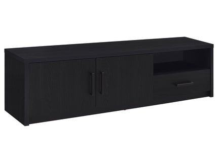 Ian - 2 Door TV Stand Media Console With Storage - Black
