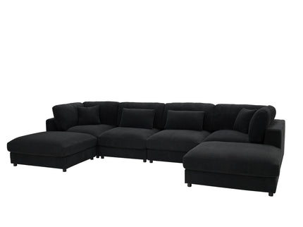 Upholstered Modular Sectional & Custom Configuration And Toss Pillows