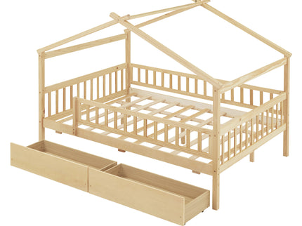House Bed With 2 Drawers