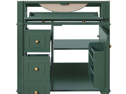 Bathroom Vanity Cabinet With Sink, Soft Close Doors With Door Organizer