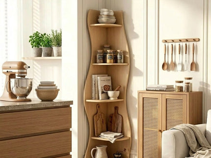 5 Tier S - Shaped Corner Shelf For Living Room
