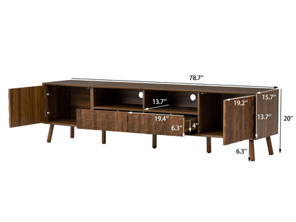 TV Stand With Drawers And Cable Management - Walnut