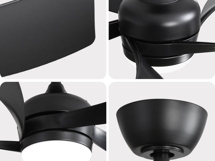 45" Ceiling Fan With DC Motor Smart App Control Quiet Reversible Operation Dimmable Lighting And Timer