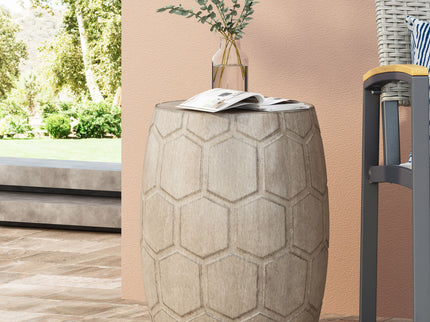 Outdoor Lightweight Concrete Side Table - Natural