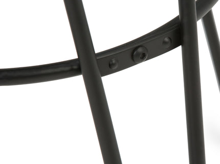 Simeon - Multifunctional Metal Stool With Wood Seat