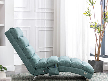 Massage Chaise Lounge Indoor With Remote Control, Ergonomic Electric Massage Lounger