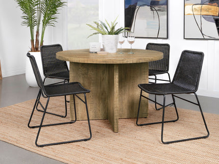 Larrabee - Round Dining Table - Mango Color
