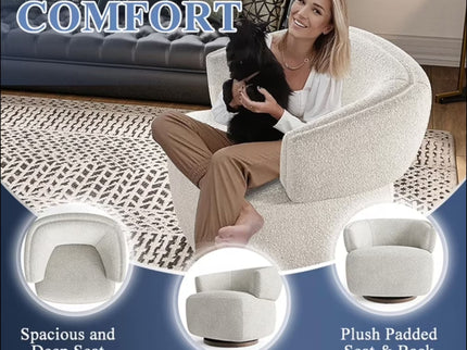 Swivel Barrel Accent Oversized Club Chair