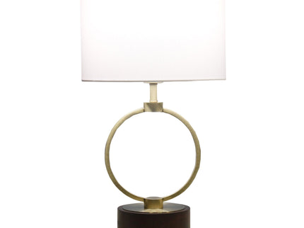 Bedroom Table Lamp With Circular Design - White