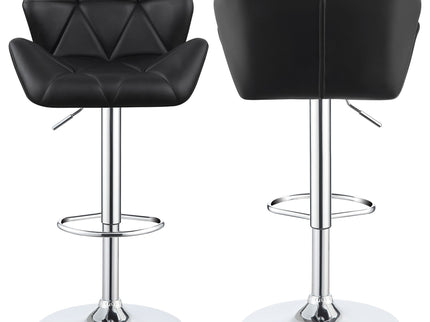 Adjustable Bar Stool With Height-Adjustable Base (Set of 2)