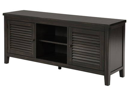Sutter - 2 Door TV Stand With Mission Design - Dark Brown