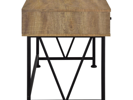 Vellun - 3 Drawer Writing Desk - Mango Color