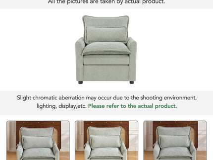 Modern Single Seat Accent Chair With Side Storage Pockets