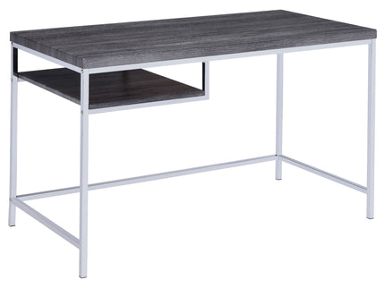 Rectangular Writing Desk, Compact Size For Home Office - Gray