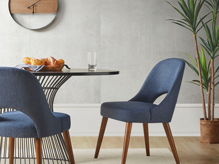 Dining Side Chair Upholstered Textured (Set of 2) - Navy