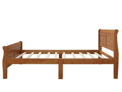 Platform Bed Frame Mattress Foundation Sleigh Bed With Headboard / Footboard / Wood Slat Suppor