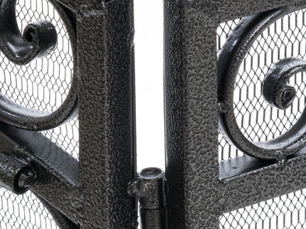 Mariella - Traditional Floral Iron Fireplace Screen With Ornate Design