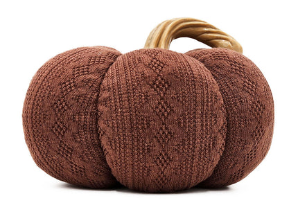 Pumpkin Ornament Decor For Holiday Harvest Festival Fall Festival & Thanksgiving (Set of 2) - Dark Brown