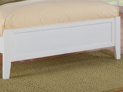Simple Frame With Headboard And Vertical Carved Design