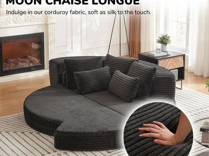 Semi Circular 2 In 1 Sofa Bed With Neck Pillow