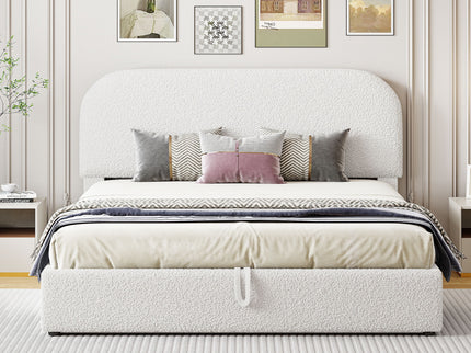 Upholstered Platform Bed With Hydraulic Storage System