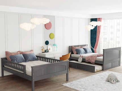 Bunk Bed With Twin Size Trundle, Guardrails