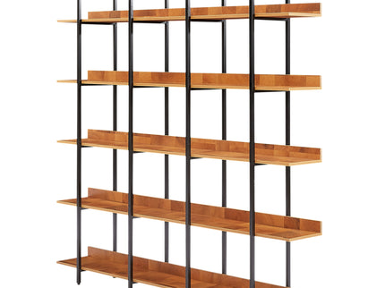 Vintage Industrial 5 Tier Open Bookcase