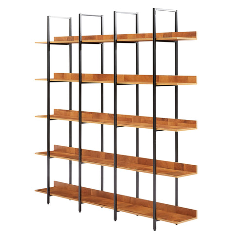 Vintage Industrial 5 Tier Open Bookcase