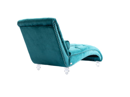 Chaise Lounge Indoor, Button Tufted Upholstered Chaise Lounge Chair With Pillow