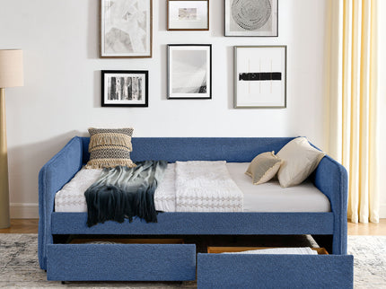 Upholstered Daybed & 2 Drawers