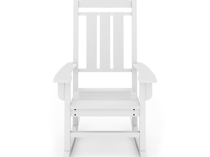 Traditional Porch Rocker Classic HDPE Poly Lumber For Porch, Patio, And Garden Comfort