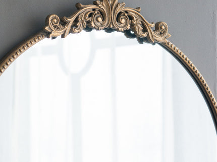 Classic Design Mirror With Baroque Inspired Frame For Bathroom, Entryway Console Lean Against Wall