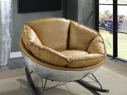 Pippin - Top Grain Leather Rocking Chair - Morocco