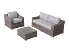 Dark Gray / 3 Pc. 2 Seater Sofa, Chair, Table
