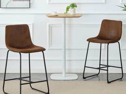 Retro Bar Chairs, Comfortable Stools (Set of 2)