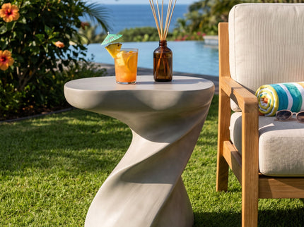 Twisted Sculptural Side Table Indoor / Outdoor
