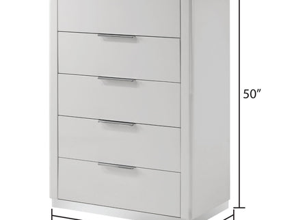 Jazz - 5 Drawer Chest - White