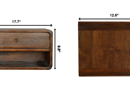 Curve Upper Slot Floating Nightstand
